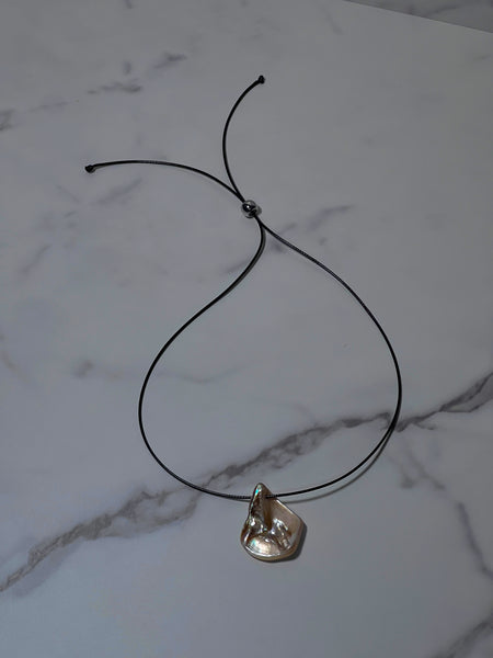 aquamarine shell necklace
