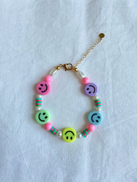 smiley beaded anklet